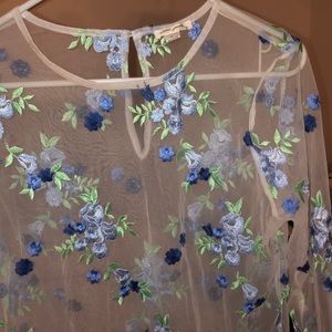 Floral embroidered blouse
